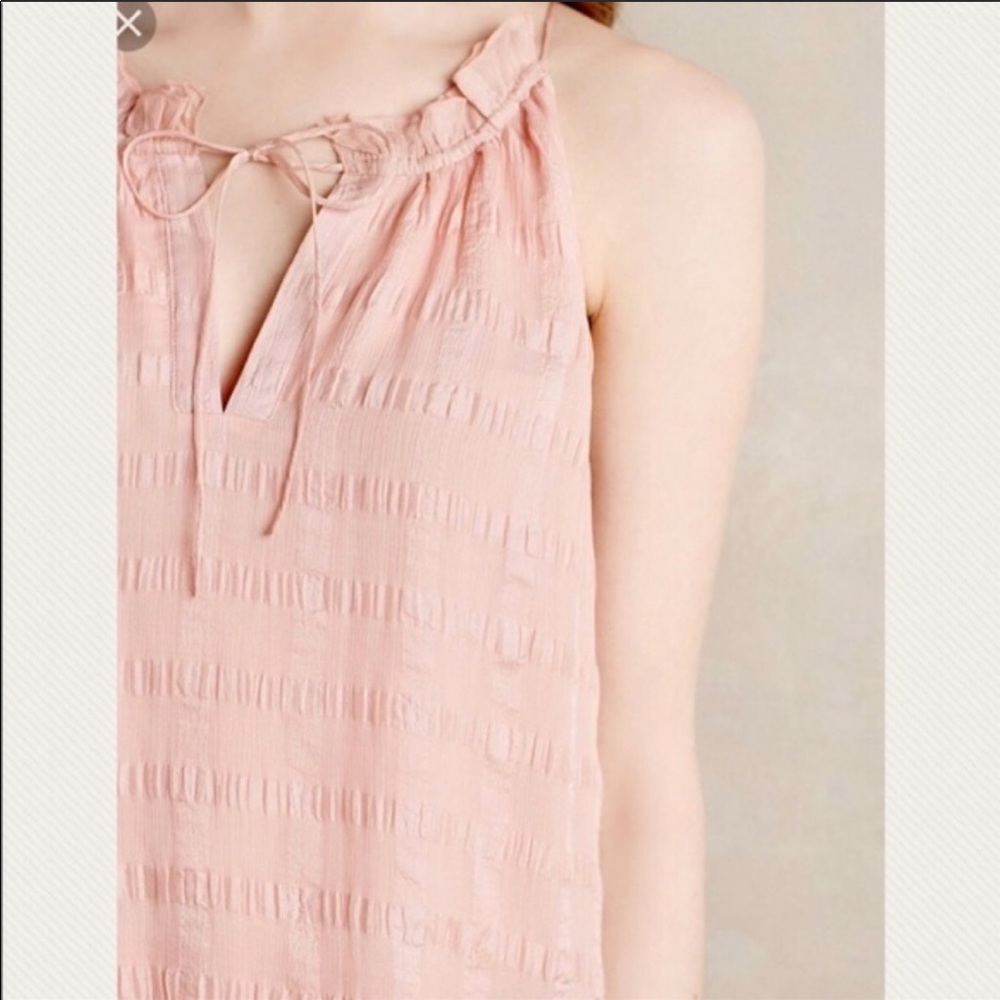 Anthropologie HD in Paris Shadow Pane Silk Tank - Picture 2 of 5